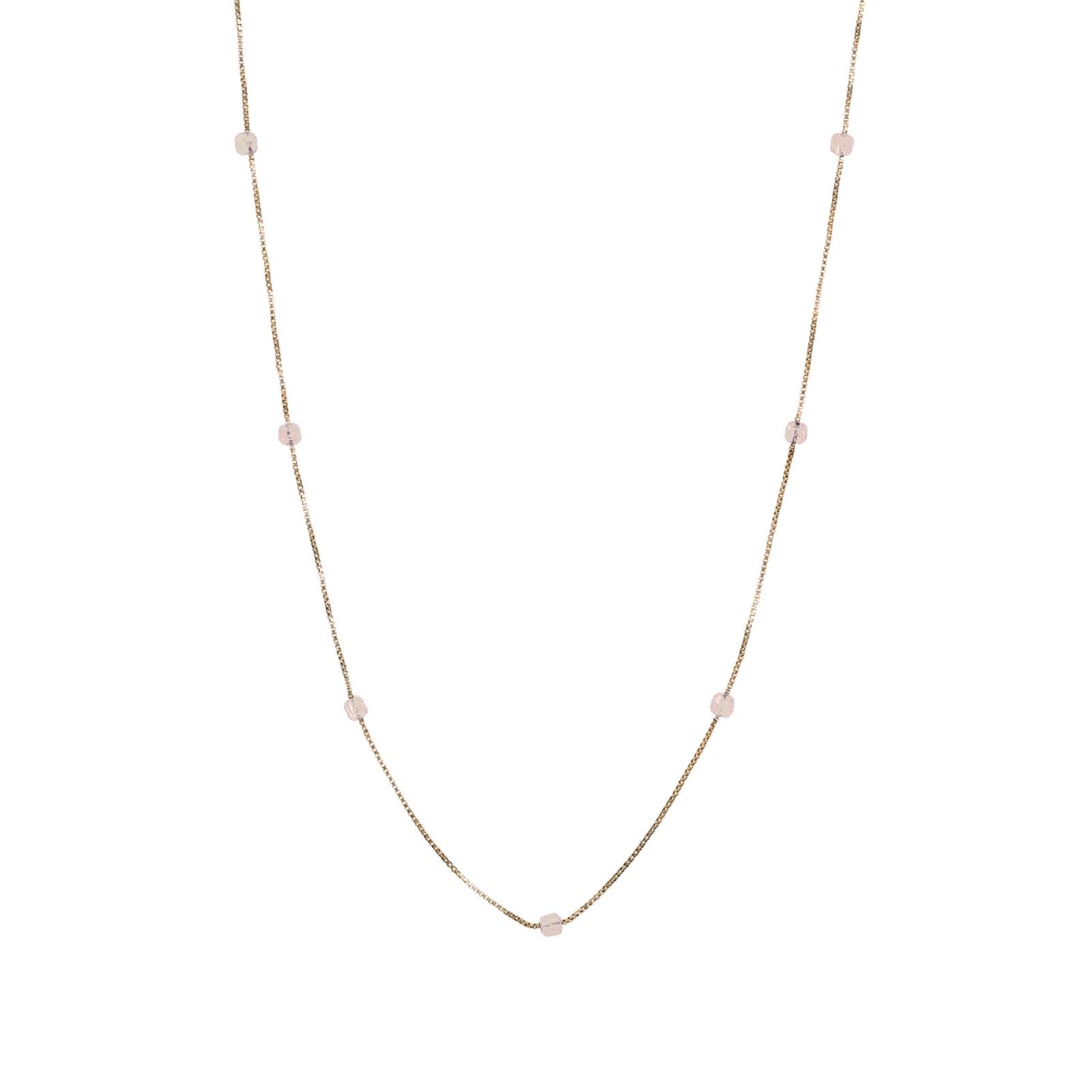 Collana donna Alisia in argento dorato pietre opale rosa MISURA UNICA