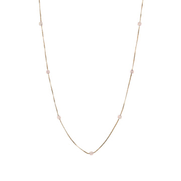 Collana donna Alisia in argento dorato pietre opale rosa MISURA UNICA