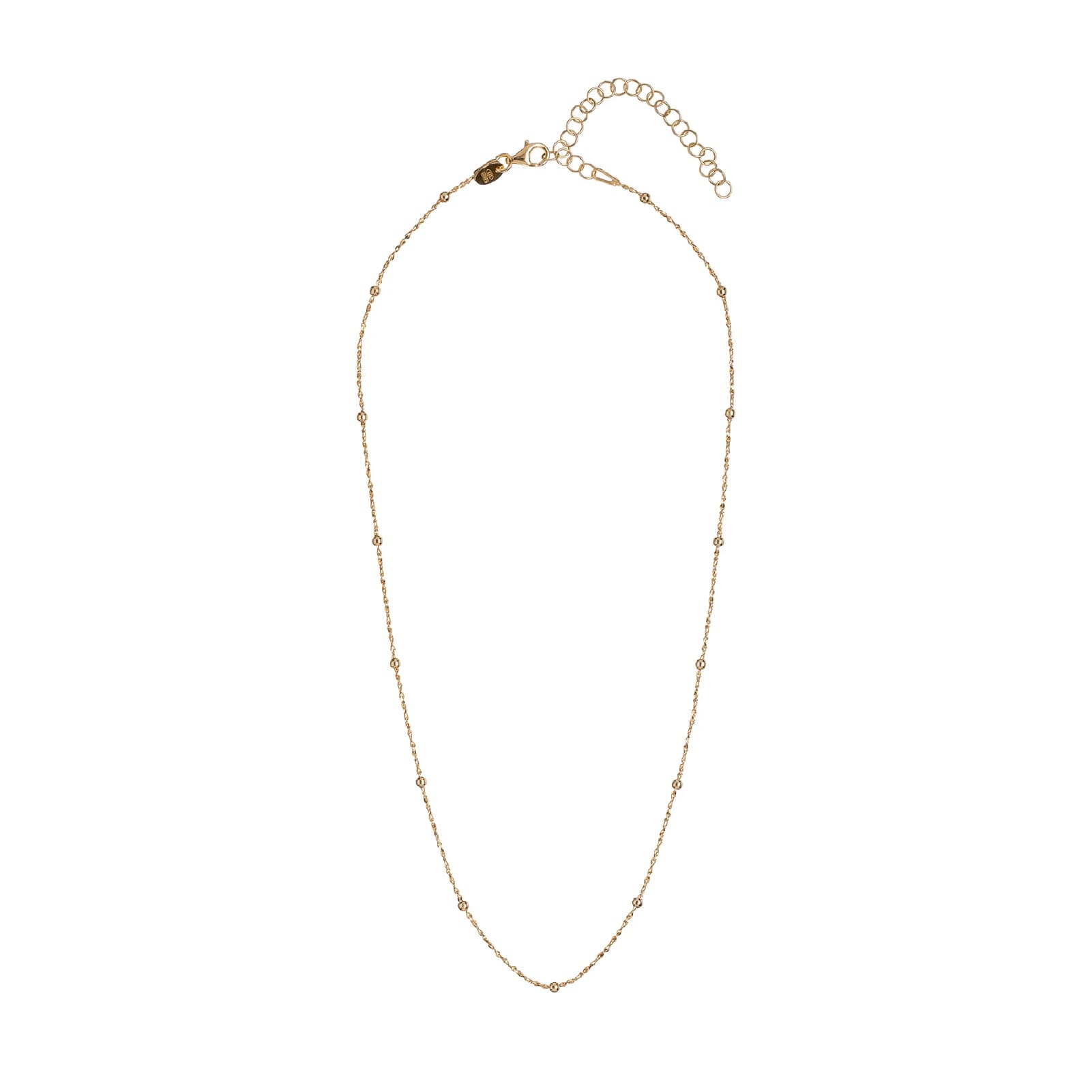 Collana Alisia catena intrecciata e sfere in argento dorato MISURA UNICA