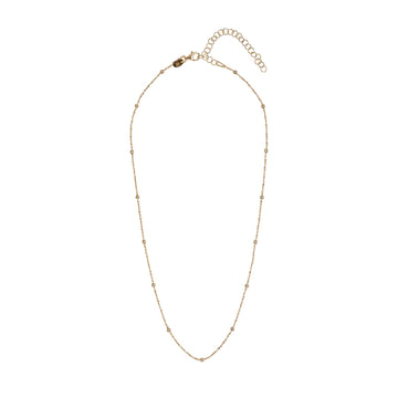 Collana Alisia catena intrecciata e sfere in argento dorato MISURA UNICA