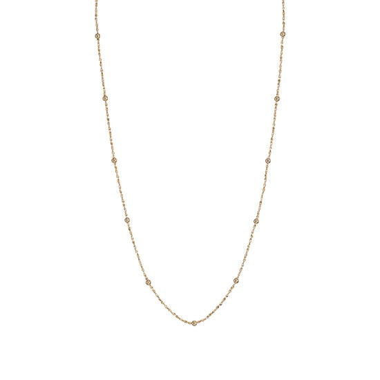 Collana Alisia catena intrecciata e sfere in argento dorato MISURA UNICA