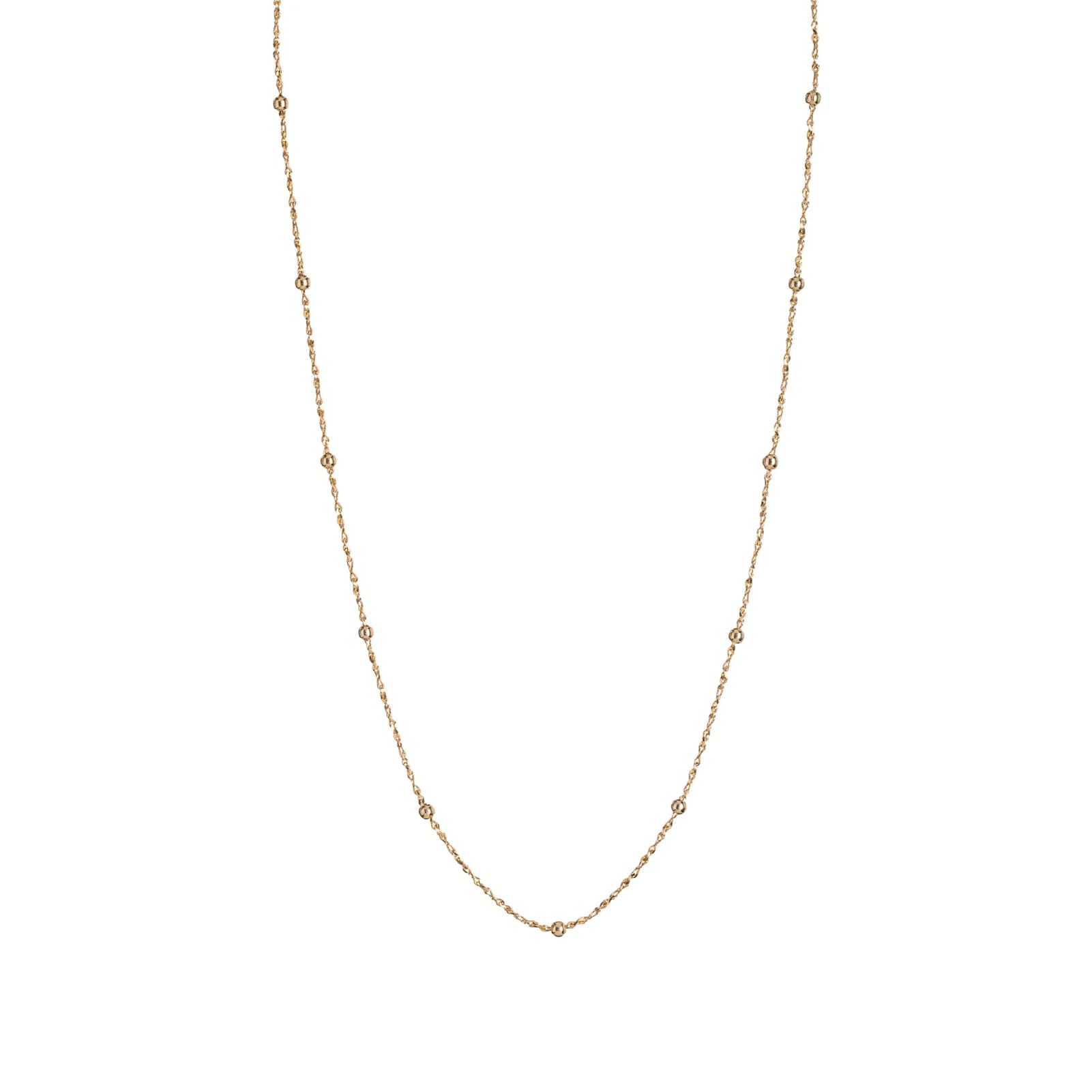 Collana Alisia catena intrecciata e sfere in argento dorato MISURA UNICA