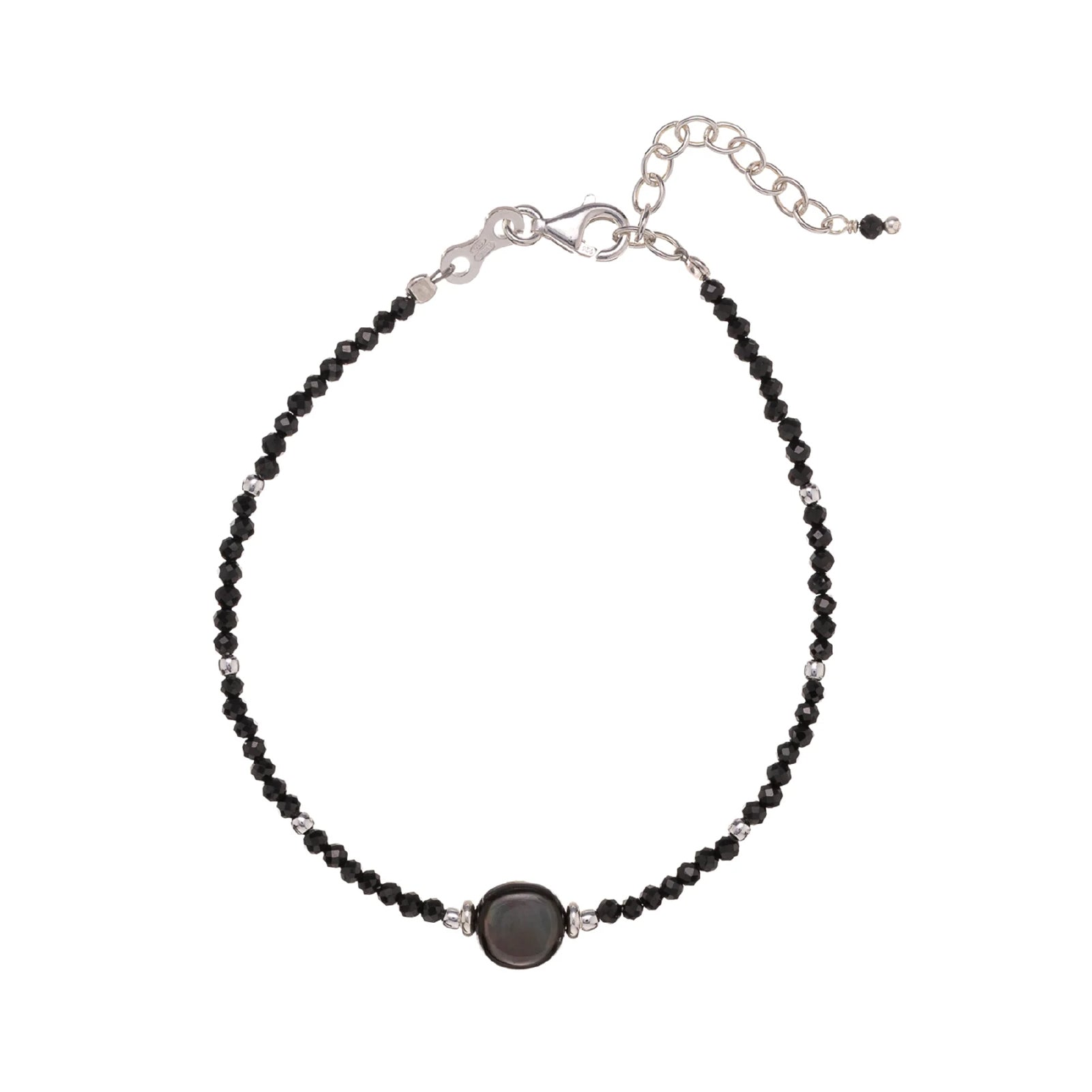 Bracciale donna con pietre Alisia in argento e madreperla Regolabile 15,5-18,5 cm