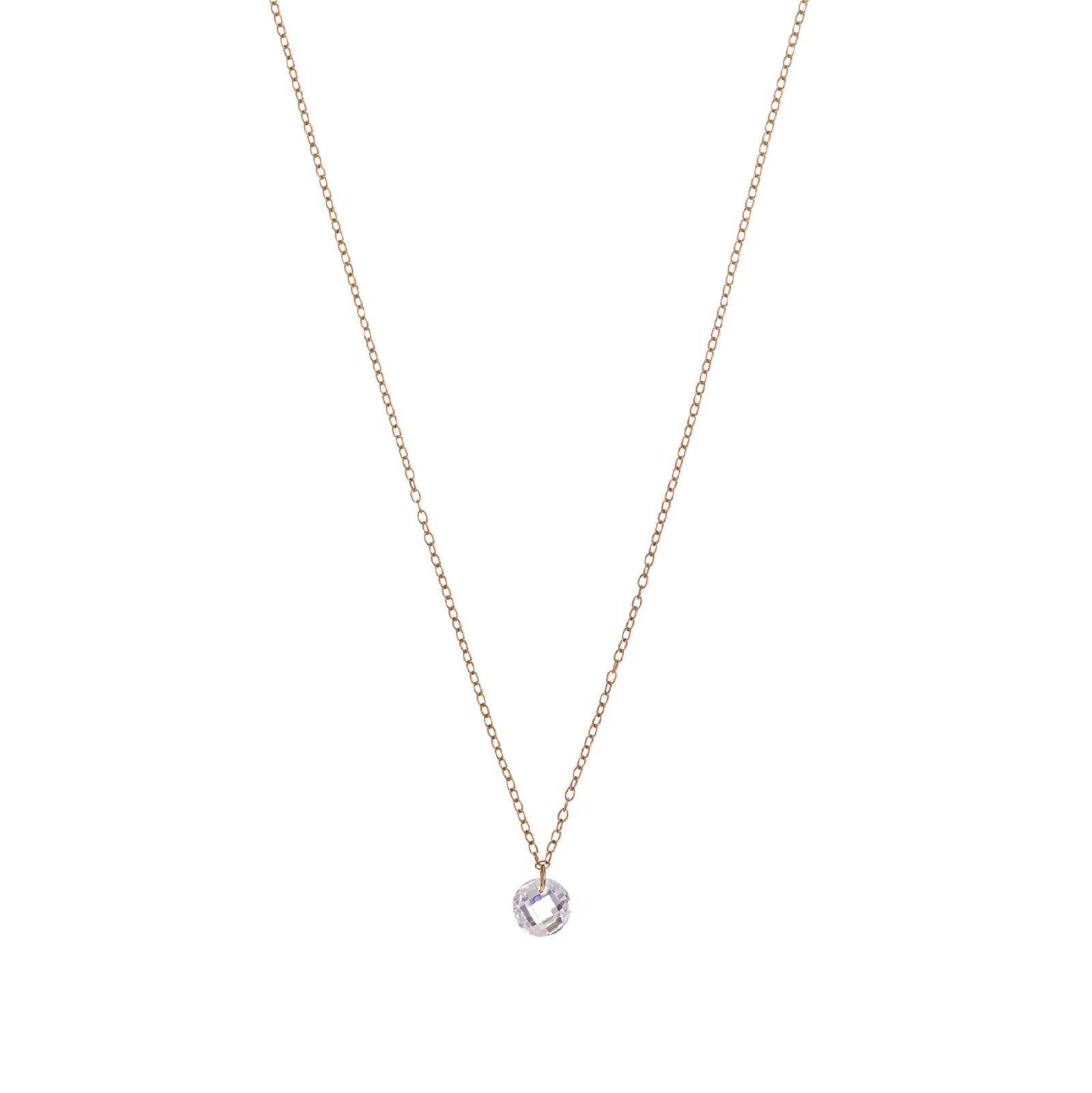 Collana punto luce Alisia in argento dorato e zircone MISURA UNICA