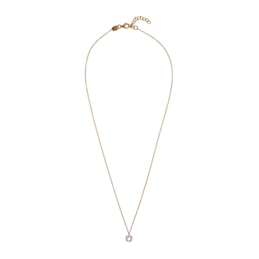 Collana punto luce Alisia in argento dorato e zircone MISURA UNICA