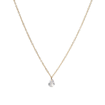 Collana girocollo Alisia in argento dorato con pendente goccia MISURA UNICA