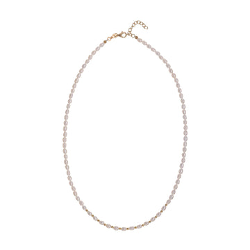 Collana Alisia perle bianche ovali e sfere in argento dorato MISURA UNICA