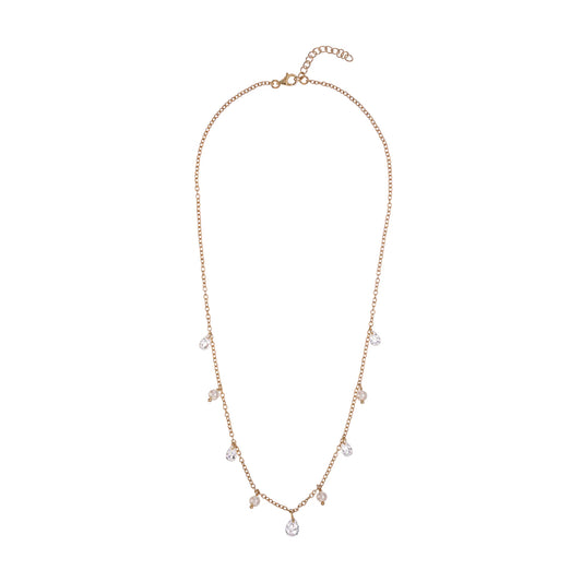 Collana da donna Alisia in argento dorato perle e zirconi MISURA UNICA