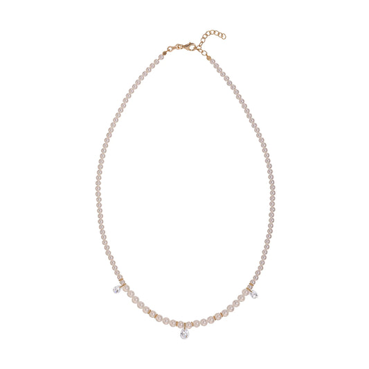 Collana da donna Alisia in argento con perle e zirconi MISURA UNICA