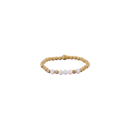 Anello donna Alisia in argento dorato con opale tondo 13