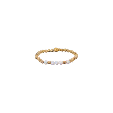 Anello donna Alisia in argento dorato con opale tondo 13