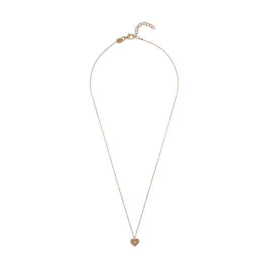 Collana donna Alisia in argento dorato con cuore e zircone MISURA UNICA