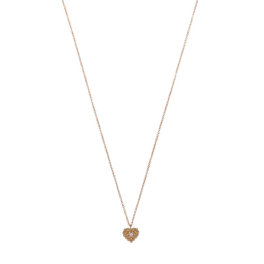 Collana donna Alisia in argento dorato con cuore e zircone MISURA UNICA