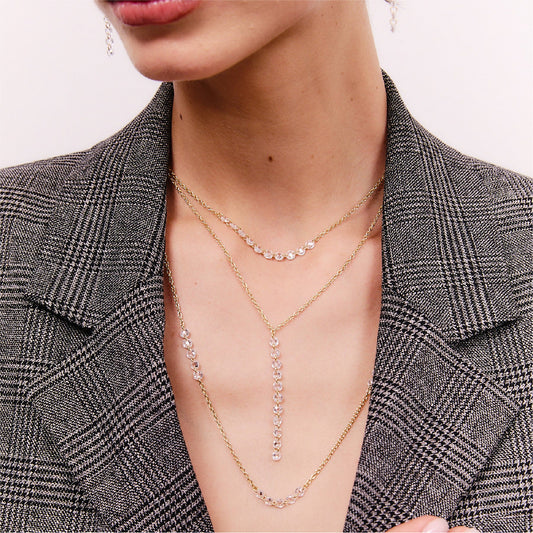 Collana da donna Alisia in argento dorato con zirconi MISURA UNICA