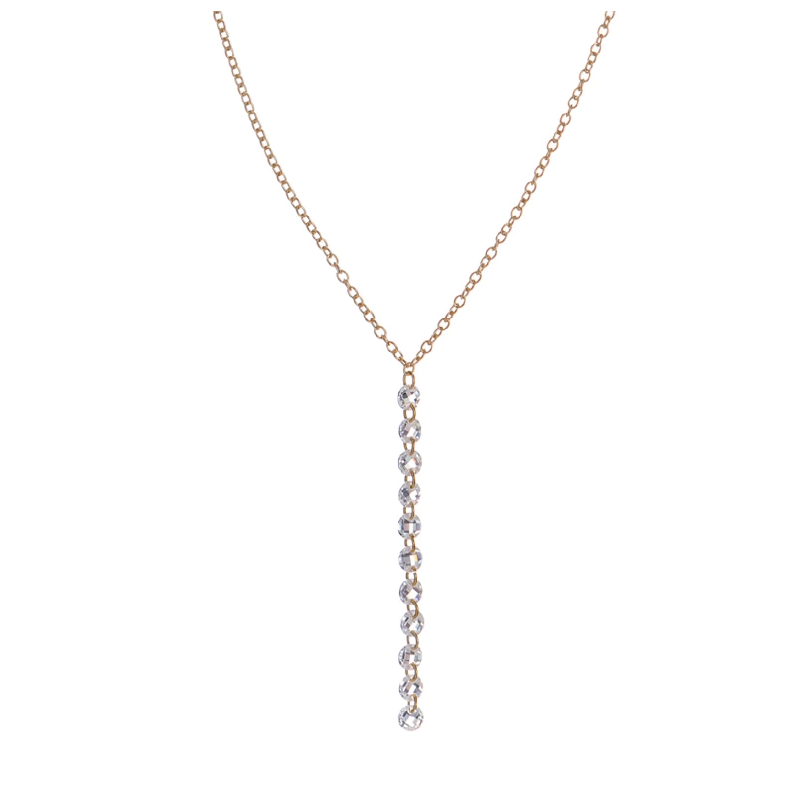 Collana Y da donna Alisia argento dorato zirconi pendenti MISURA UNICA