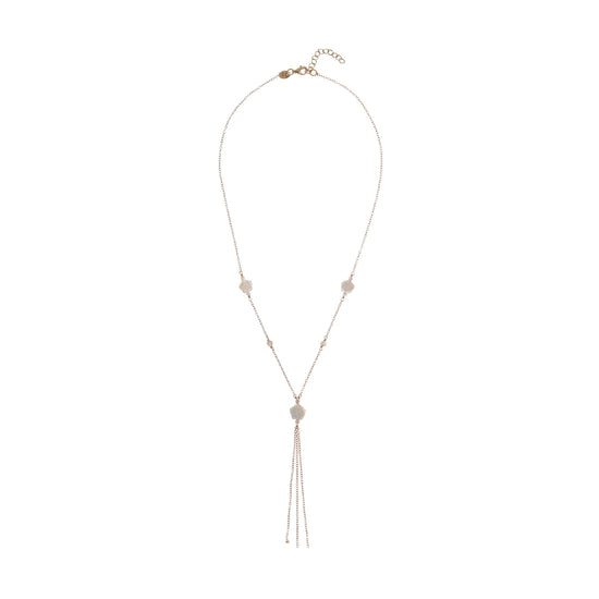 Collana Y da donna Alisia in argento dorato con roselline MISURA UNICA