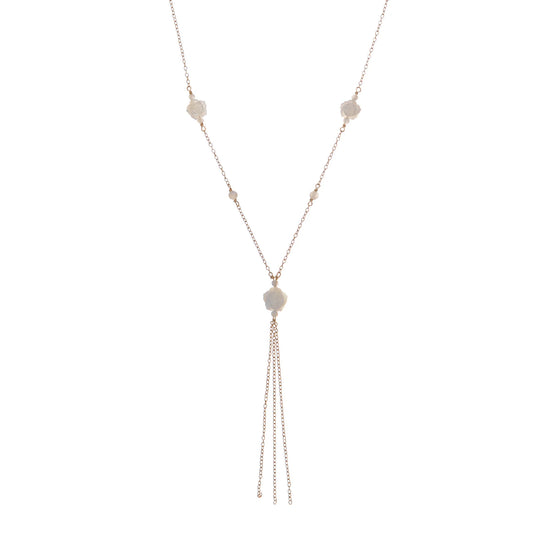 Collana Y da donna Alisia in argento dorato con roselline MISURA UNICA
