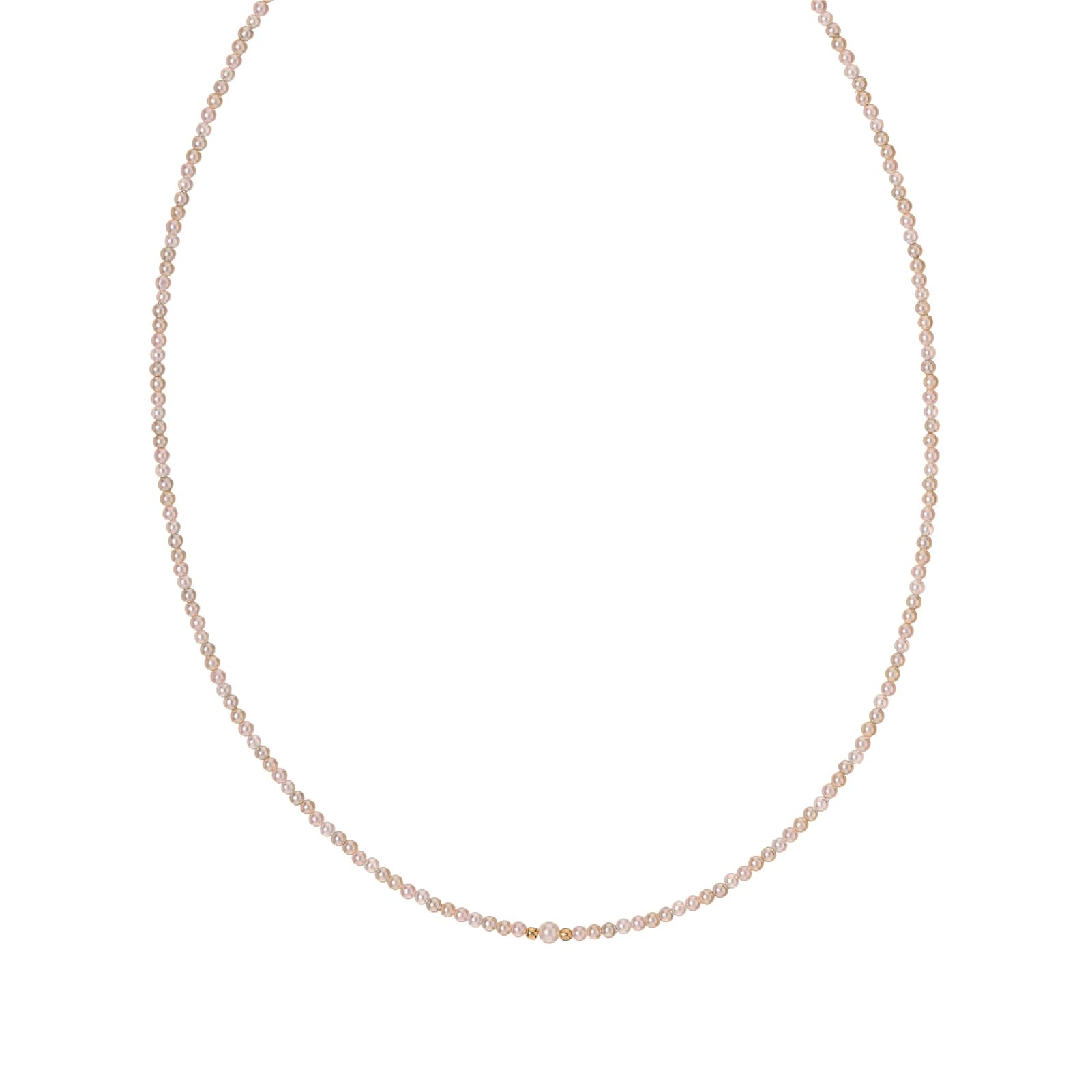 Collana girocollo Alisia in argento dorato con perle mini MISURA UNICA