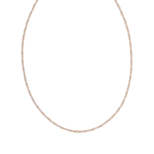 Collana girocollo Alisia in argento dorato con perle mini MISURA UNICA