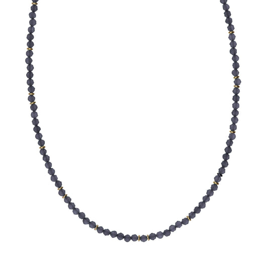 Collana Alisia in argento dorato con spinello e rondelle MISURA UNICA