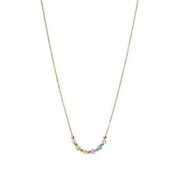 Collana girocollo Alisia in argento dorato multicolor MISURA UNICA