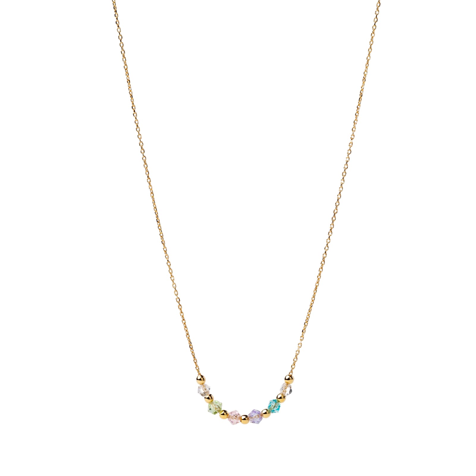 Collana girocollo Alisia in argento dorato multicolor MISURA UNICA