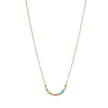 Collana girocollo Alisia in argento dorato multicolor MISURA UNICA