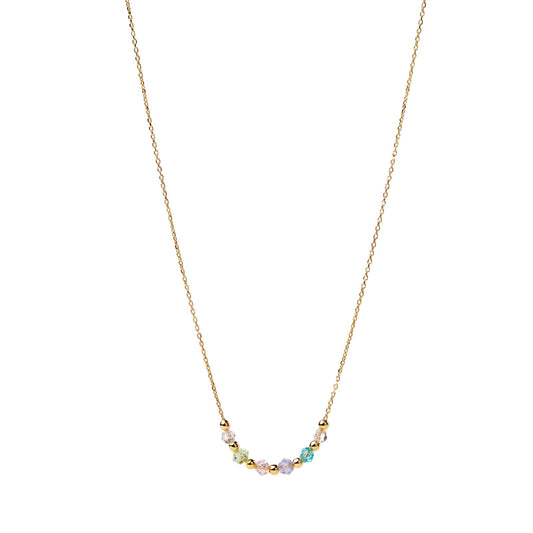 Collana girocollo Alisia in argento dorato multicolor MISURA UNICA