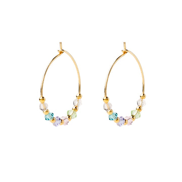 Orecchini a cerchio Alisia in argento dorato multicolor MISURA UNICA