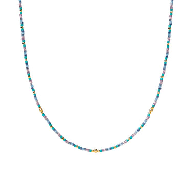 Collana girocollo Alisia in argento dorato miyuki multicolor MISURA UNICA
