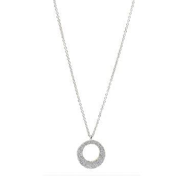 Collana girocollo Alisia in argento con tondo satinato MISURA UNICA