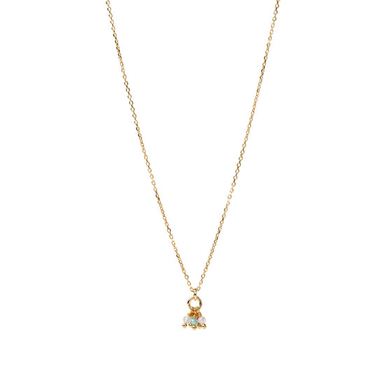 Collana catena Alisia in argento dorato con pendente multicolor MISURA UNICA
