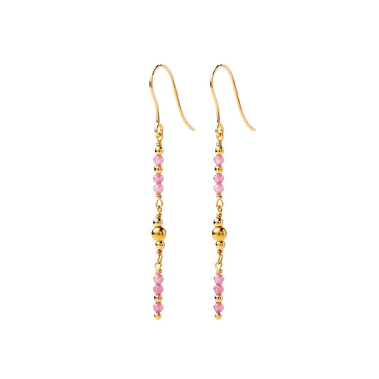 Orecchini Alisia in argento dorato con pendente zirconi rosa MISURA UNICA