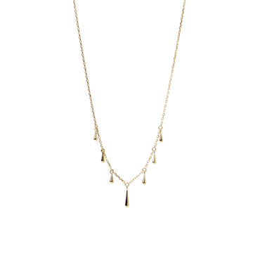Collana girocollo Alisia in argento dorato pendenti multigoccia MISURA UNICA