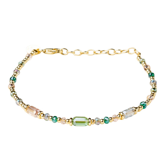 Bracciale Alisia Mosaic in argento placcato oro con cristalli 18,5 cm