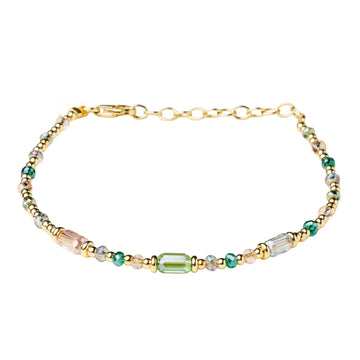 Bracciale Alisia Mosaic in argento placcato oro con cristalli 18,5 cm