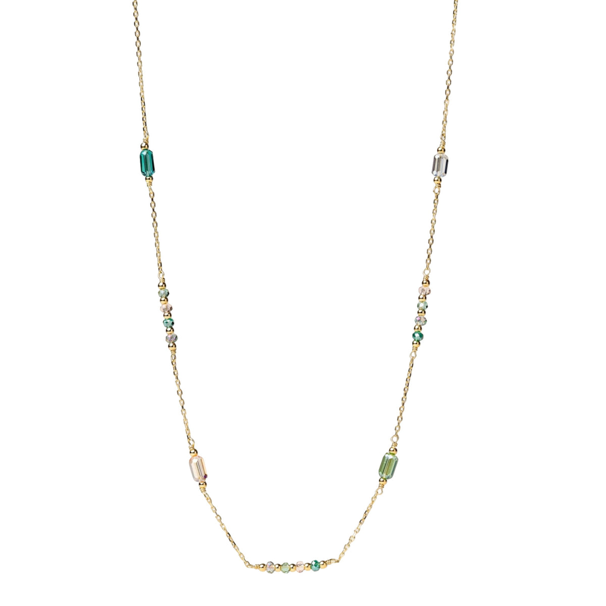 Collana Alisia Mosaic in argento placcato oro con cristalli MISURA UNICA