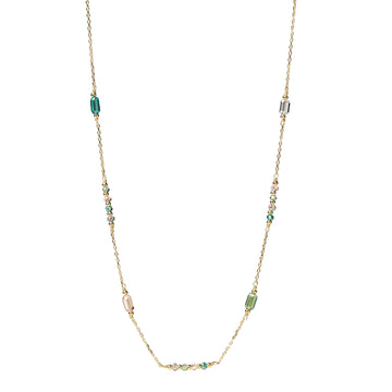 Collana Alisia Mosaic in argento placcato oro con cristalli MISURA UNICA