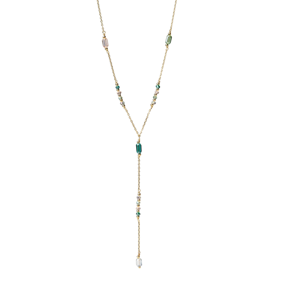 Collana Y Alisia Mosaic in argento con cristalli multicolore MISURA UNICA
