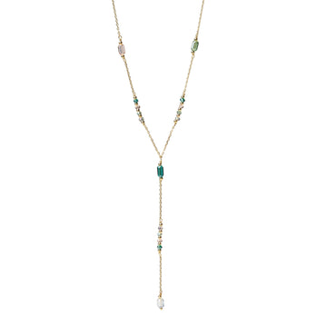 Collana Y Alisia Mosaic in argento con cristalli multicolore MISURA UNICA