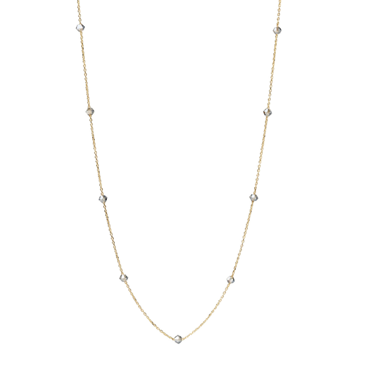 Collana Alisia Cascade in argento pvd oro cristalli ghiaccio MISURA UNICA
