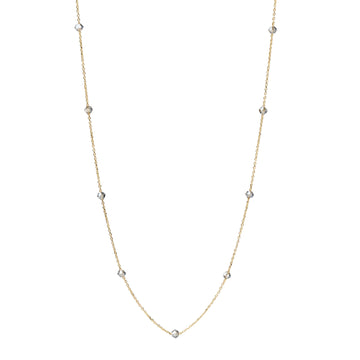 Collana Alisia Cascade in argento pvd oro cristalli ghiaccio MISURA UNICA