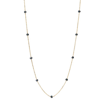 Collana Alisia Cascade in argento pvd oro cristalli blu MISURA UNICA
