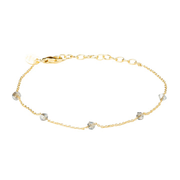 Bracciale Alisia Cascade in argento pvd oro cristalli ghiaccio 18,5 cm