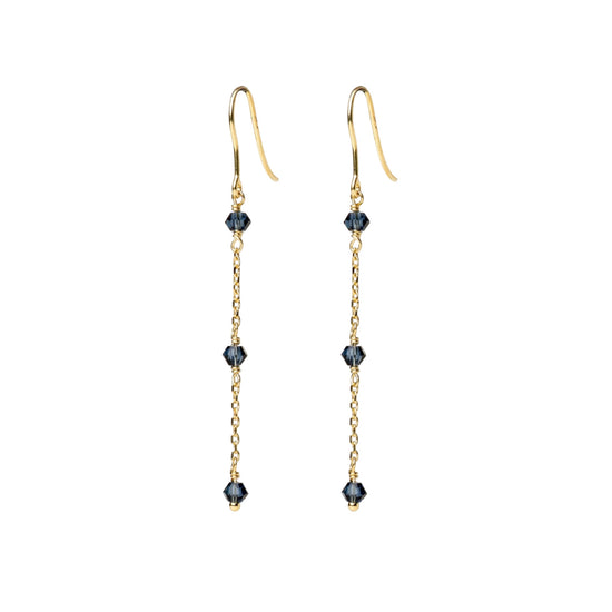 Orecchini pendenti Alisia Cascade in argento cristalli blu MISURA UNICA