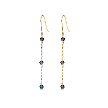 Orecchini pendenti Alisia Cascade in argento cristalli blu MISURA UNICA