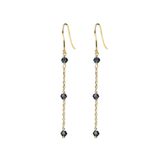Orecchini pendenti Alisia Cascade in argento cristalli blu MISURA UNICA