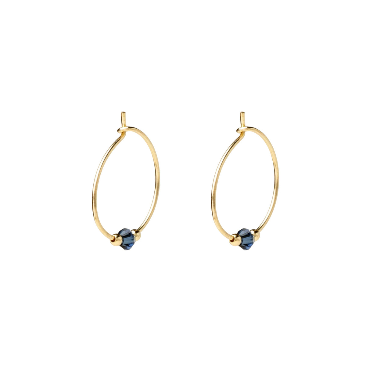 Orecchini cerchio Alisia Cascade in argento cristalli blu MISURA UNICA