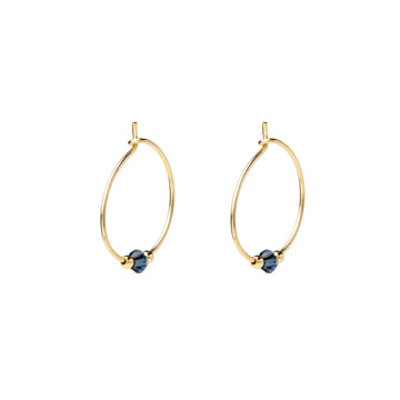 Orecchini cerchio Alisia Cascade in argento cristalli blu MISURA UNICA