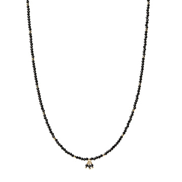 Collana Alisia Form in argento dorato con spinello nero MISURA UNICA
